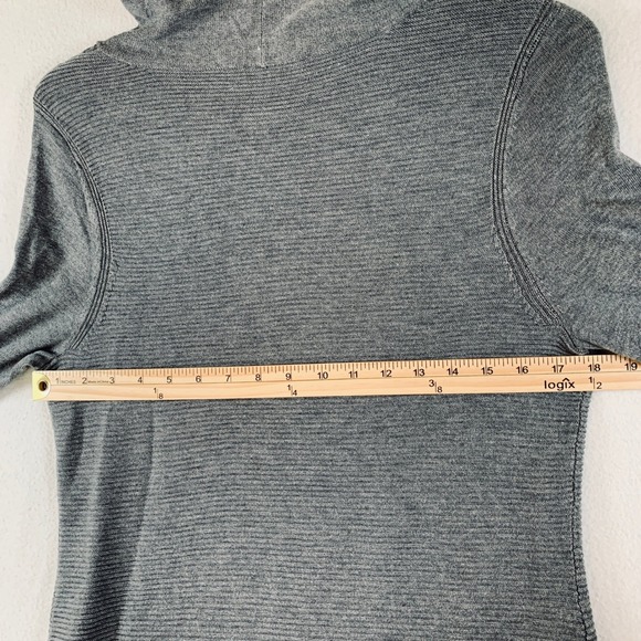 Adrienne Vittadini Women's Pullover Long Sleeve Ribbed Knit Sweater Tunic Gray L - Picture 10 of 12